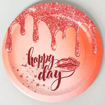 Набор тарелок патибум хеппи дэй 23см 6шт бумажные