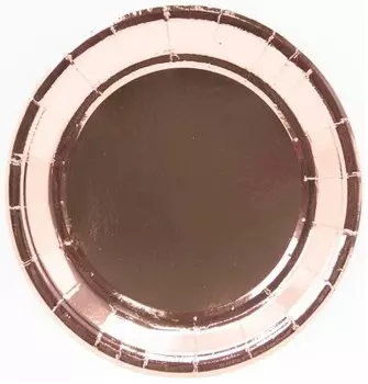 Набор тарелок волна веселья 7/18 см 6 шт розовое золото