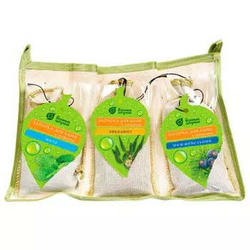 Набор запарок банные штучки мята+эвкалипт+можжевельник