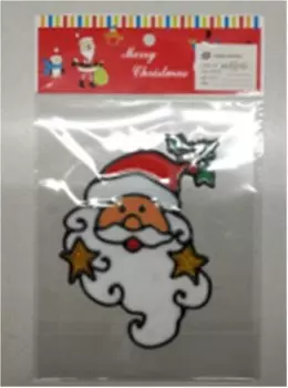 Наклейка декоративная на окно Европа с изображением деда мороза 15*23см Пвх 2019f023