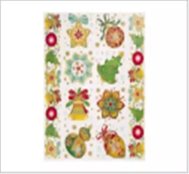 Наклейка на окно магик тайм новогодние игрушки 30x38см 80388