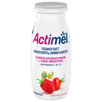 Напиток функциональный актимель 100 г 2, 5% земляника шиповник