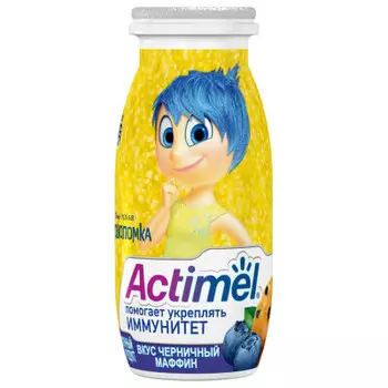 Напиток функциональный актимель кидс 100 г 2, 5% черничный маффин