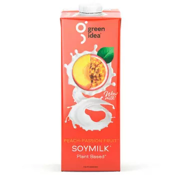 Напиток green idea 1 л соевый с соком персик-маракуйя