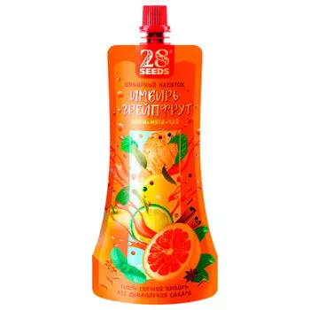 Напиток имбирный 250мл Имбирь грейпфрут дой-пак
