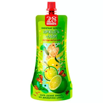Напиток имбирный 250мл Имбирь лайм дой-пак