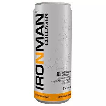 Напиток коллаген айронмэн 0.25 л цитрус ж/б