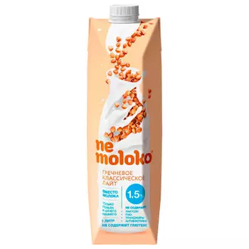 Напиток Nemoloko гречневый 1л 1,5% классический