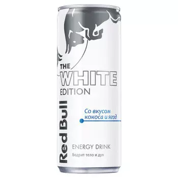 Напиток Red Bull 0,25л White Edition кокос ягоды газированный энергетический ж/б