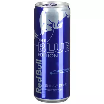 Напиток Red Bull 0,355л Blue Edition газированный энергетический ж/б
