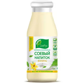 Напиток соевый ваниль СояРус 500мл ст/бут