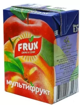 Напиток сокосодержащий фрукс 0.2 л мультифрукт тетра-пак