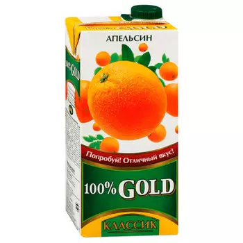 Напиток сокосодержащий голд классик 0.95 л 100% апельсин