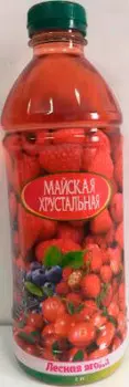 Напиток сокосодержащий Майская Хрустальная 1л лесная ягода пл/б