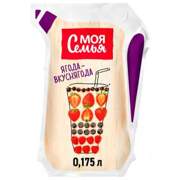 Напиток сокосодержащий моя семья 0,175 л ягода - вкуснягода эколин
