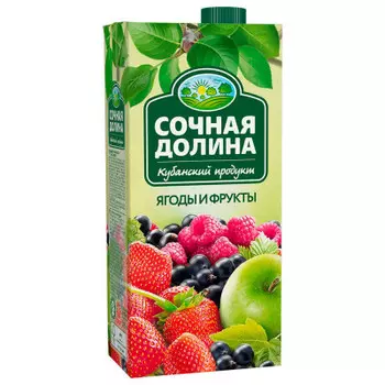 Напиток сокосодержащий Сочная долина 0,95л ягоды фрукты