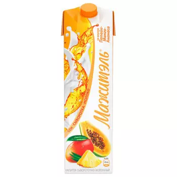 Напиток сывороточно-молочный нео мажитель 950 г 0, 1 % с соком папайя манго ананас