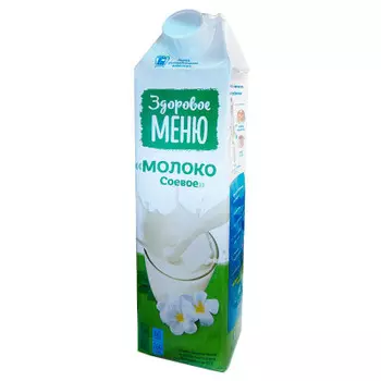 Напиток здоровое меню 1 л молоко соевое тетра пак