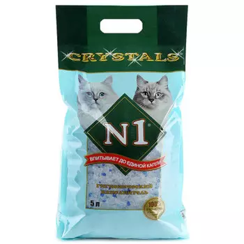 Наполнитель для туалетов домашних животных №1 кристалл 5 л силикагелевый