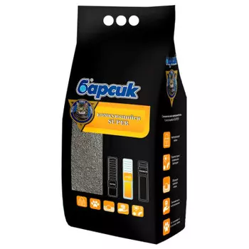 Наполнитель для туалетов домашних животных барсик 5.5 л комкующийся супер