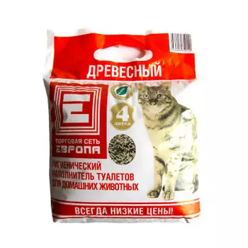 Наполнитель древесный 4л Европа