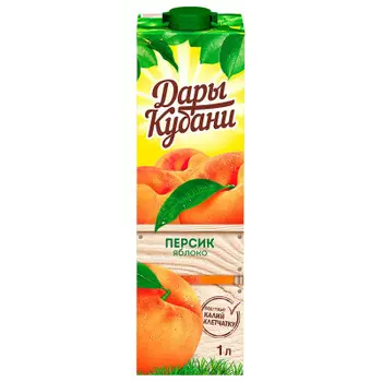 Нектар Дары Кубани 1л яблоко-персик