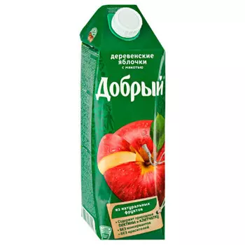 Нектар Добрый 1л деревенские яблочки