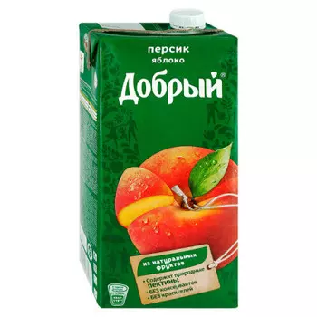 Нектар добрый 2 л персик-яблоко