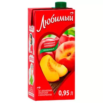 Нектар любимый 0.95 л солнечный нектарин тетра-пак