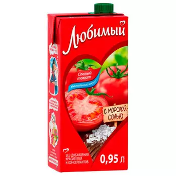 Нектар любимый 0.95 л спелый томат тетра-пак