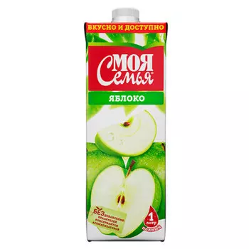 Нектар моя семья 1л яблоко