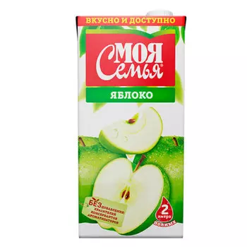 Нектар моя семья 2л яблоко