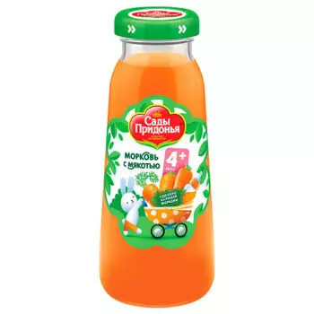 Нектар Сады придонья 200мл морковный с мякотью с 4 месяцев стекло