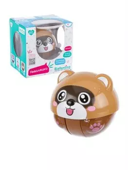 Неваляшка-каталка элефантино медвежонок на батарейках мелодия в/к 10, 3*10, 3*9 см it107152