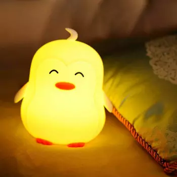 Ночник пингвин беспроводной силиконовый