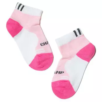 Носки детские актив короткие р.12 310 белый-светло-розовый 7с-97сп