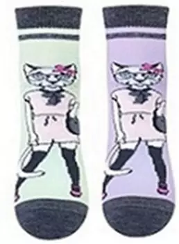 Носки детские брест р.23-24 бледно-салатовый/бледно-сиреневый ассорти 15с3085