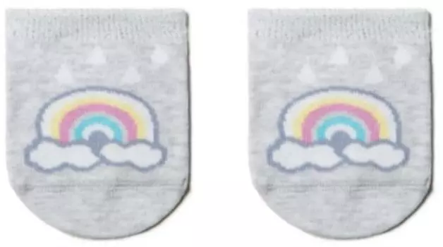 Носки детские конте актив р.12 светло-серый ультракороткие 17с-63сп