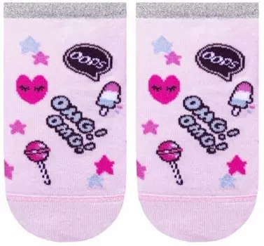 Носки детские конте актив р.24 светло-розовый ультракороткие 17с-87сп