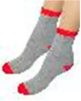 Носки детские тач р.16-18 серый/красный 077/3