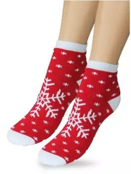 Носки детские тач р.20-22 снежинка красный 1915