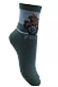 Носки для мальчика Гамма с рисунком на городскую тематику р.18-20 тёмно-серый меланж с431(20)