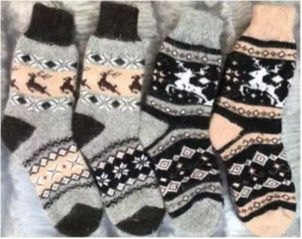 Носки мужские ангора с рисунком