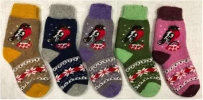 Носки женские ангора с рисунком