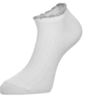 Носки женские чобот р.23 рубчик белый короткие 50s-69
