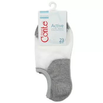 Носки женские Conte Active р.23 серый хлопковые ультракороткие 18с-4сп