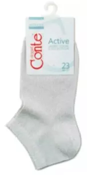 Носки женские конте актив р.25 вискозные короткие люрекс светло-серый 17 с-57 сп