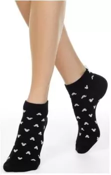 Носки женские конте дисней р.23 черный короткие 20с-1спм