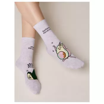 Носки женские конте хеппи р.23-25 светло-серый 18 с-227 сп