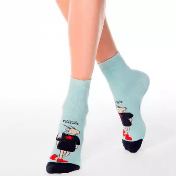 Носки женские конте си хеппи р.25 бледно-бирюзовый 17 с-44 сп